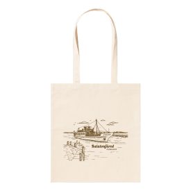 Vászontáska Balatonfüred hajós szépia