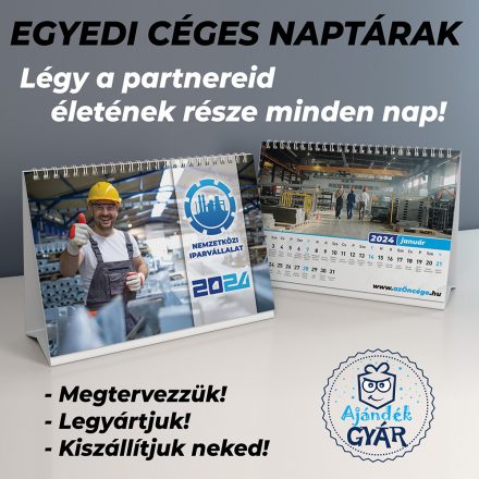 Egyedi céges asztalinaptár A5 méretben