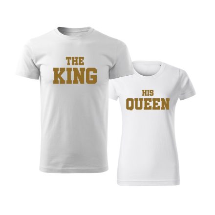 Páros fehér póló - King & Queen II.