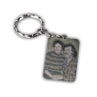 Gravírozott fényképes nemesacél kulcstartó ajándéktasakkal 