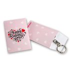 Gravírozott fényképes nemesacél kulcstartó ajándéktasakkal 