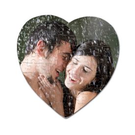 Fényképes szív alakú kirakó (Most ajándék dobozzal!)