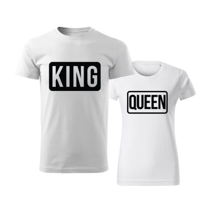 Páros fehér póló - King & Queen III.