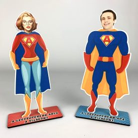 Szuperhős asztali dísz saját fotóval
