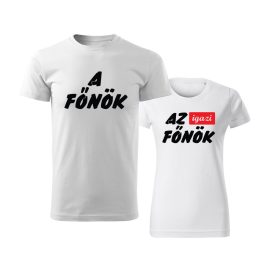 Páros fehér póló - Ki a főnök...?