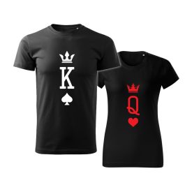 Páros fekete póló - King & Queen IV.