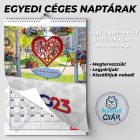 Egyedi céges falinaptár A4 méretben
