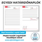 Egyedi határidőnapló napi beosztással (sávos árak)