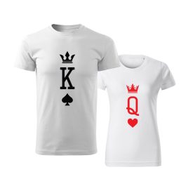 Páros fehér póló - King & Queen IV.