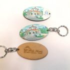 Fa kulcstartó formavágva