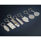 Nemesacél kulcstartó formavágva